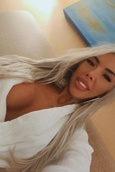 A very close up side selfie of sexy blonde escort Yasmin